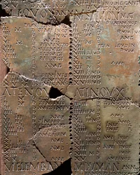 Calendar on Bronze Plates, from Coligny