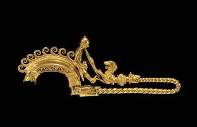 Highly important La Tene warrior fibula