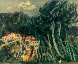 Ch. Soutine, Village Left, Trees Right