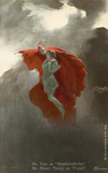 Herbert Beerbohm Tree as Mephistopheles and Henry Ainley as Faust
