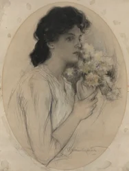 Girl with Flowers
