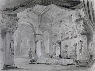 Set Design of the Palace Interior for a Performance of the Opera 