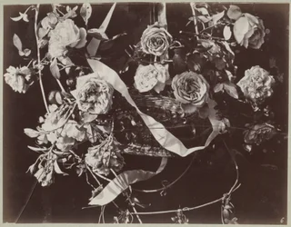 Flower Study with Basket and Ribbons
