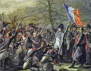 Napoleon returning from Elba - engraving after Steuben - 