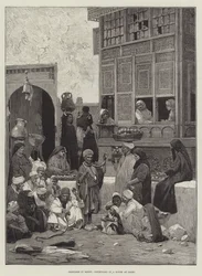 Sketches in Egypt, Courtyard of a House at Cairo