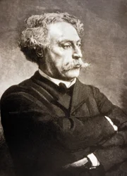Alexandre Dumas Fils, French writer (engraving)