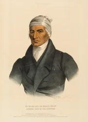 Black Hoof, Principal Chief of the Shawanoes, from History of the Indian Tribes of North America