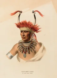 CHON-MON-I-CASE, AN OTTO HALF CHIEF, from History of the Indian Tribes of North America