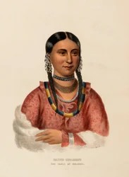 Hayne-hudjihini, The Eagle of Delight, from History of the Indian Tribes of North America