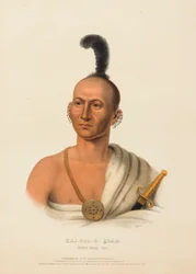 KAI-POL-E-QUAH, WHITE NOSED FOX, from History of the Indian Tribes of North America