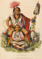 KEOKUK. CHIEF OF THE SACS AND FOXES, from History of the Indian Tribes of North America