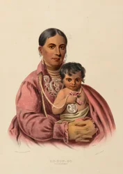 MO-HON-GO. OSAGE WOMAN, from History of the Indian Tribes of North America