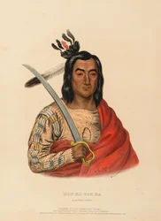 Mon-ka-ush-ka, a Sioux Chief, from History of the Indian Tribes of North America