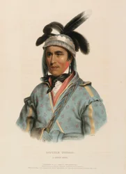 Opothle Yoholo, a Creek Chief, from History of the Indian Tribes of North America