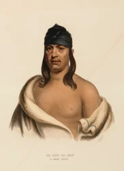 PA-SHE-PA-HAW. A SAUK CHIEF, from History of the Indian Tribes of North America