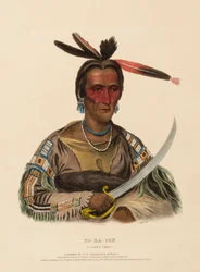TO-KA-CON, A SIOUX CHIEF, from History of the Indian Tribes of North America