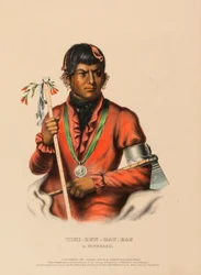 TSHI-ZUN-HAU-KAU. A WINNEBAGO, from History of the Indian Tribes of North America