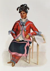 Tshusik, a Chippeway Woman, 1827, illustration from 