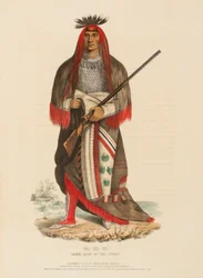 Wa-Na-Ta, Grand Chief of the Sioux, from History of the Indian Tribes of North America