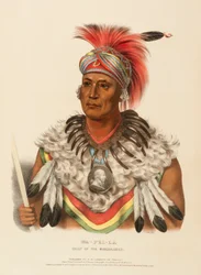Wa-Pel-La, Chief of the Musquakees, from History of the Indian Tribes of North America