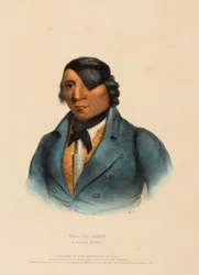 Waa-Pa-Shaw, a Sioux Chief, from History of the Indian Tribes of North America