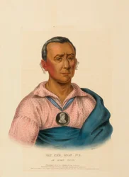 Wat-Che-Mon-Ne, an Ioway Chief, from History of the Indian Tribes of North America