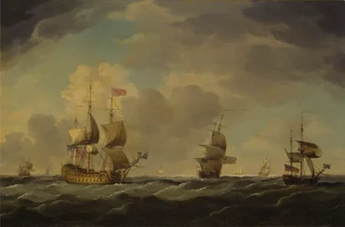 An English Flagship Under Easy Sail in a Moderate Breeze
