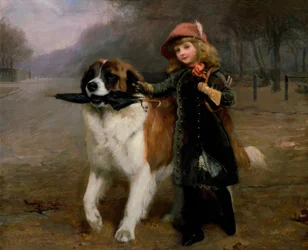 Charles B. Barber, Off to School, 1883