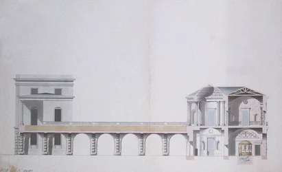 Cross-Section of the Agate Pavilion and Hanging Garden at Tsarskoye Selo, c.1780