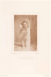 Water Nymph Salmacis Tying Her Hair