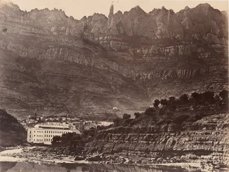 Monserrat, General View of the Mountain from Monistrol, 1860