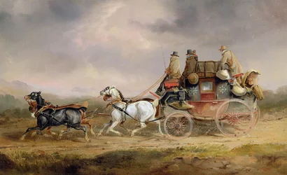 Mail Coaches on the Road: The Louth-London Royal Mail Progressing at Speed