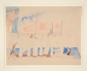 Pier with Four Figures