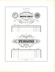 Elegant Letterheads for Clockmaker and Pharmacy