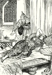 He succeeded in getting hold of the scimitar