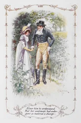 Gave him to understand that her sentiments had undergone so material a change, Elizabeth Bennet and Mr Darcy, illustration to 