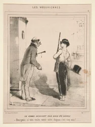 A Man Discovered for Having Been Surprised, from the series Les Vesuviennes published in Le Charivari