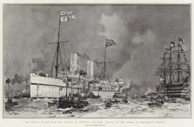 The Return of the Duke and Duchess of Cornwall and York, Arrival of the Ophir in Portsmouth Harbour