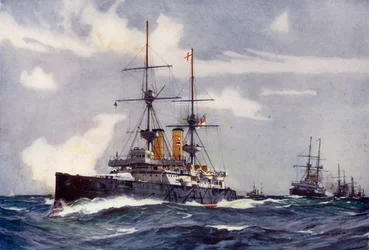 The Revenge Leading the Lee Line of the Reserve Squadron, 1901