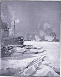 Vladivostok Squadron Forcing Itself Through the Ice Out of Vladivostok Harbour