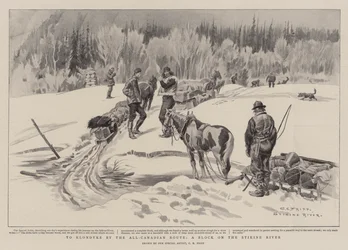 To Klondyke by the All-Canadian Route, a Block on the Stikine River