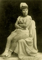 Portrait of Annie Howard, The Tattooed Lady