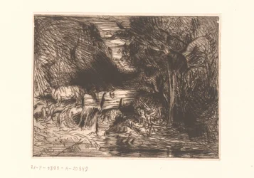 Landscape with Cow and Watercourse