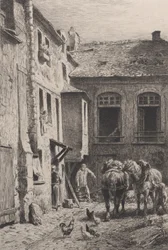 A Paris Courtyard in 1865