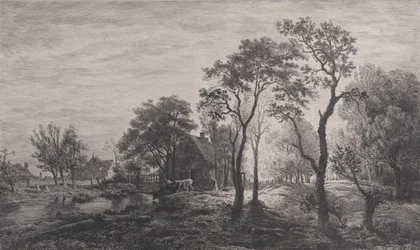 Landscape, after a sketch by Eglon van der Neer, 1862
