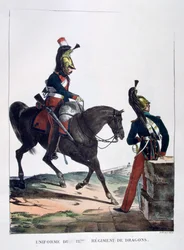 Uniform of the 12th Regiment of Dragoons, France, 1823
