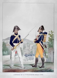 Uniform of the royal foot gendarmes, France