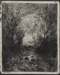 A Stream in a Glade, Original Impression 1862, Printed in 1921