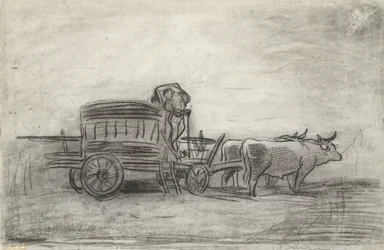 Ox Cart, Darkly Profiled Against the Sky