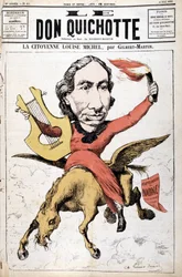 Cartoon of La Citoyenne Louise Michel - in “Le Don Quixote” from 05/05/1882